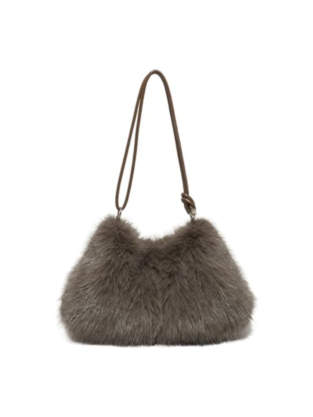 Fluffy Tote Bag Soft Faux Fur Purse Fuzzy Shoulder Handbag Plush Womens